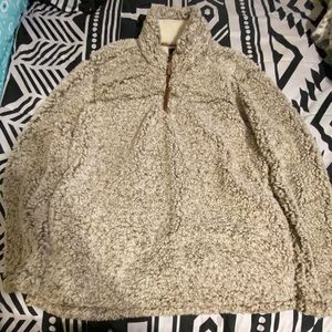 Sherpa turtle neck pullover